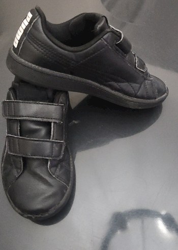 Puma Siyah Erkek Çocuk Cırt Cırtlı Spor Ayakkabı - Görsel 2