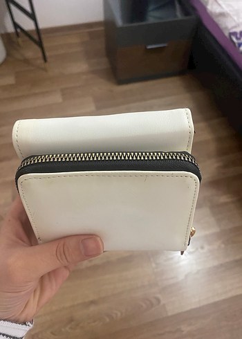 Minimalist Beyaz Deri Kadın Cüzdan - Görsel 2