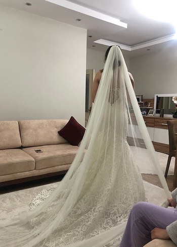 Straplez Balık Model Beyaz Gelinlik - Görsel 3