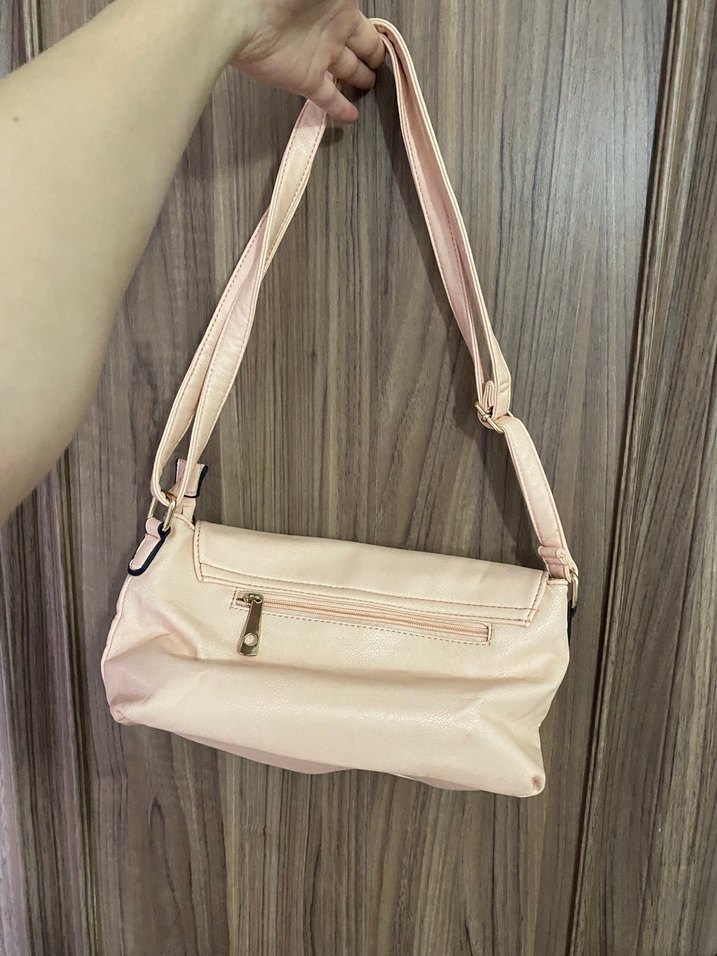 Bej Deri Kadın Omuz Çantası - Görsel 2