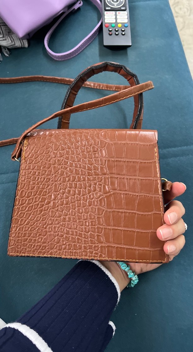 Jacquemus Kahverengi Deri Yılan Desenli Çanta - Görsel 2