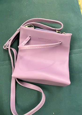 Pastel Mor Deri Kadın Çanta - Görsel 2