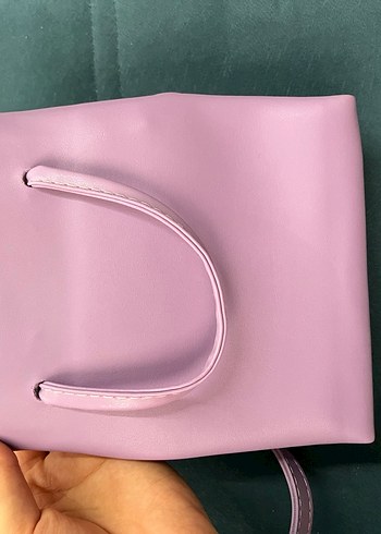 Pastel Mor Deri Kadın Çanta - Görsel 4