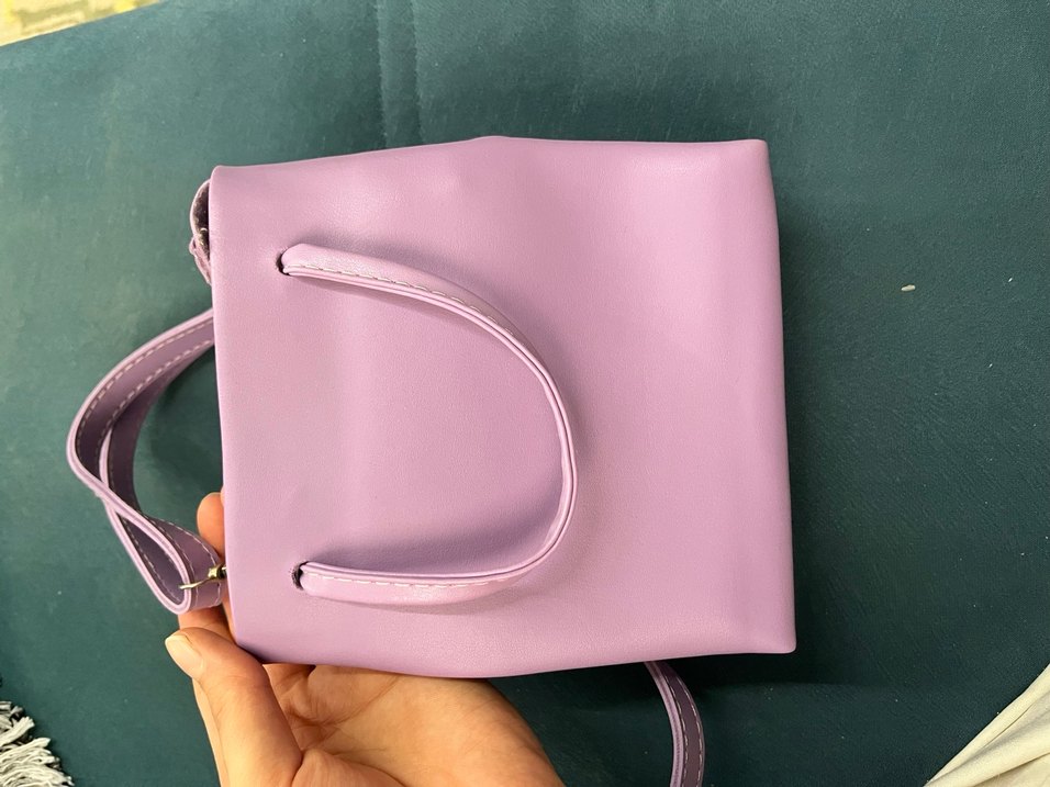Pastel Mor Deri Kadın Çanta - Görsel 4