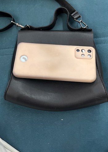 Siyah Deri Tokalı Kadın Çanta - Görsel 3