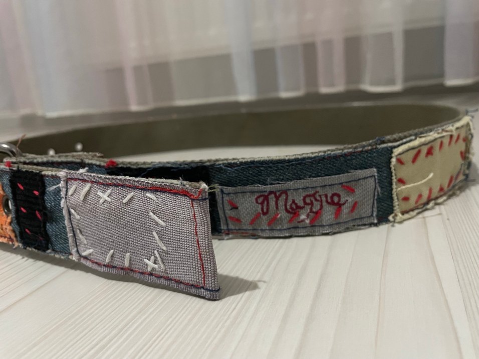 Patchwork tasarım Denim Kadın Kemer - Görsel 3