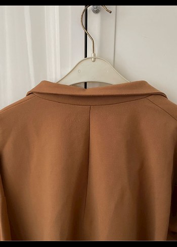 Pamuklu kalın blazer ceket - Görsel 4