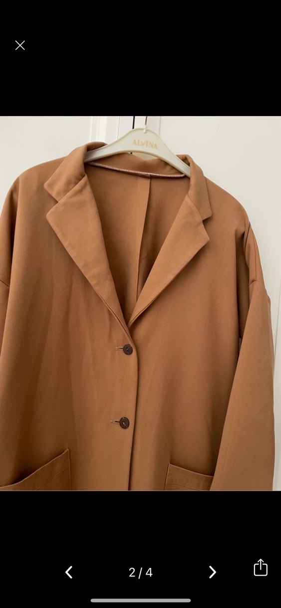 Pamuklu kalın blazer ceket - Görsel 2