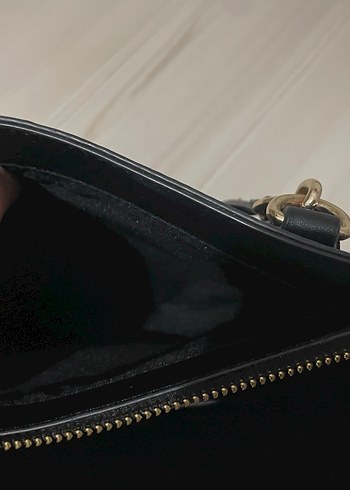 Siyah Deri Nine West Tokalı Kadın Çantası - Görsel 4