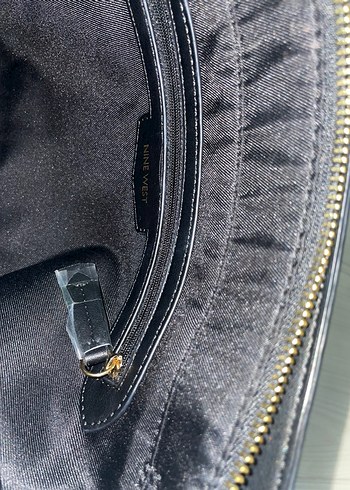 Siyah Deri Nine West Tokalı Kadın Çantası - Görsel 7