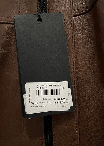 Kahverengi Tamer tanca Kuzu Derisi Erkek Biker Ceket - Görsel 5