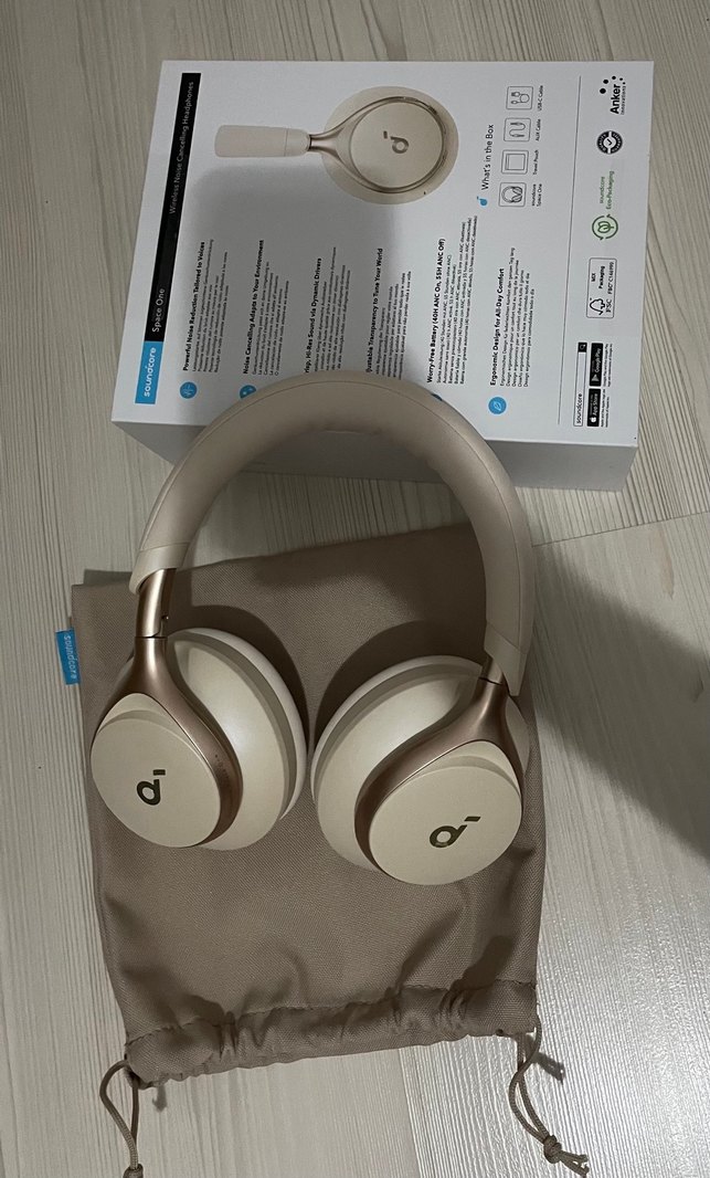 Anker Soundcore Space One Kablosuz Kulaklık Latte krem rengi - Görsel 2