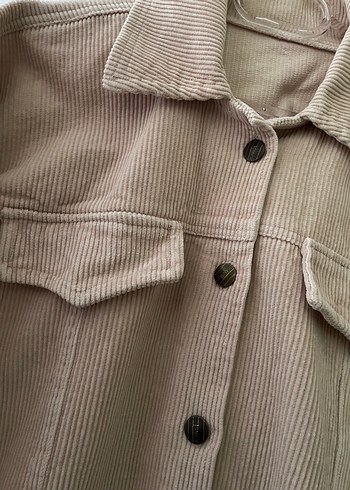 Kadın Kadife Ceket Düğmeli - Görsel 3