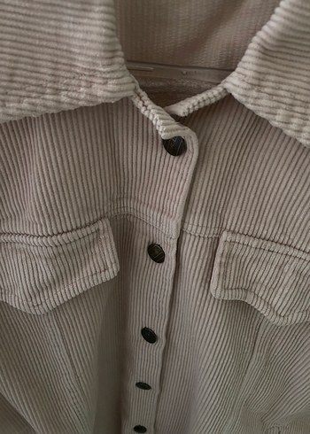 Kadın Kadife Ceket Düğmeli - Görsel 4