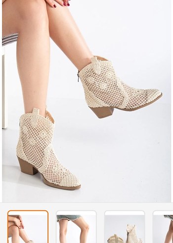 Ugg Bej Örgü Bohem Kadın yazlık ayakkabı