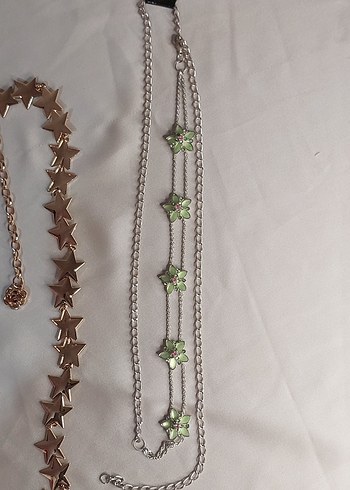 Y2K Tarzı Gold ve Gümüş 2li Zincir Kemer - Görsel 6