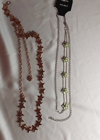 Y2K Tarzı Gold ve Gümüş 2li Zincir Kemer - Görsel 2