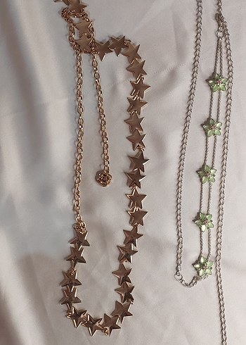 Y2K Tarzı Gold ve Gümüş 2li Zincir Kemer - Görsel 7