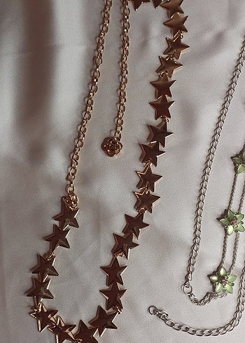 Y2K Tarzı Gold ve Gümüş 2li Zincir Kemer - Görsel 3