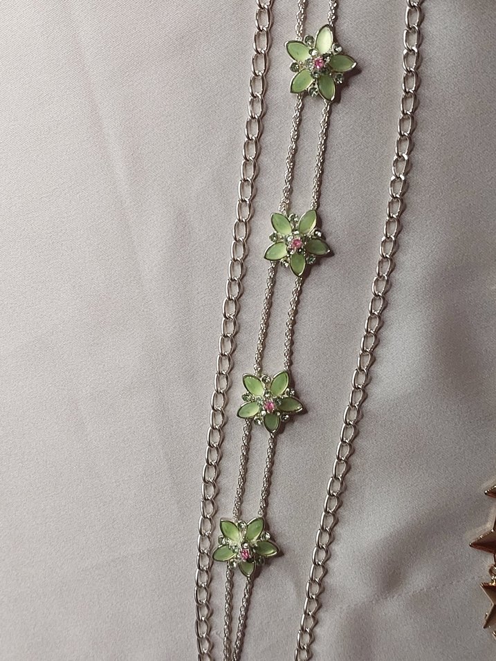 Y2K Tarzı Gold ve Gümüş 2li Zincir Kemer - Görsel 4