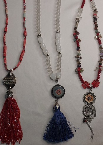 Üçlü Bohem Kolye Seti - Görsel 3