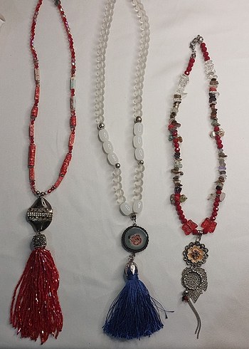 Üçlü Bohem Kolye Seti - Görsel 5