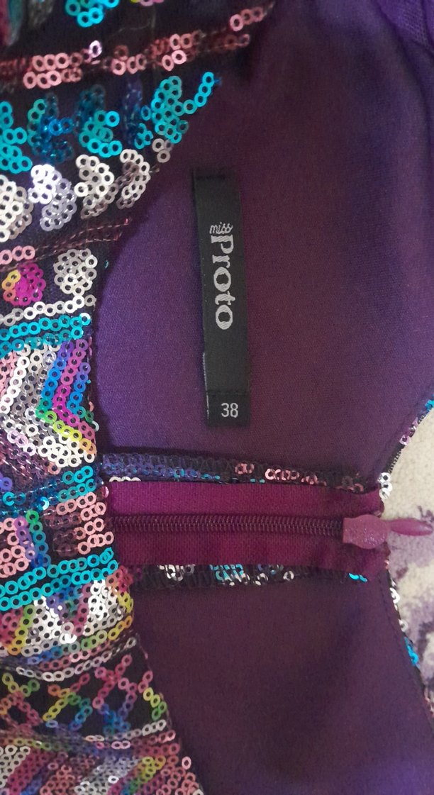 Bohem Tarz Uzun Mor Desenli Elbise - Görsel 5