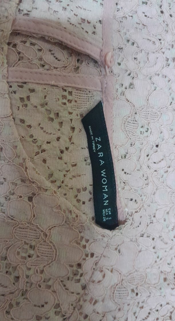 Pembe Dantel Detaylı Kadın Triko Bluz - Görsel 3