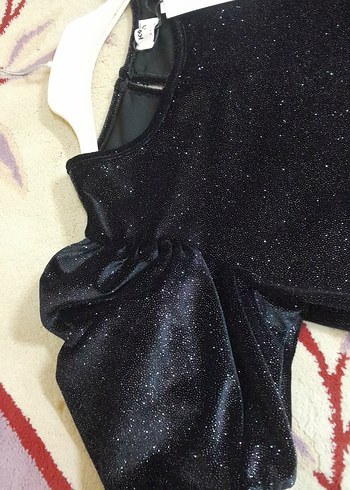 Kız Çocuk Siyah Fırfırlı Gotik Elbise - Görsel 4