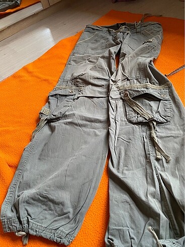 Haki asker yeşil rahat pantolon - Görsel 3