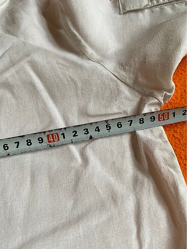 Keten  gömlek bej renk - Görsel 4