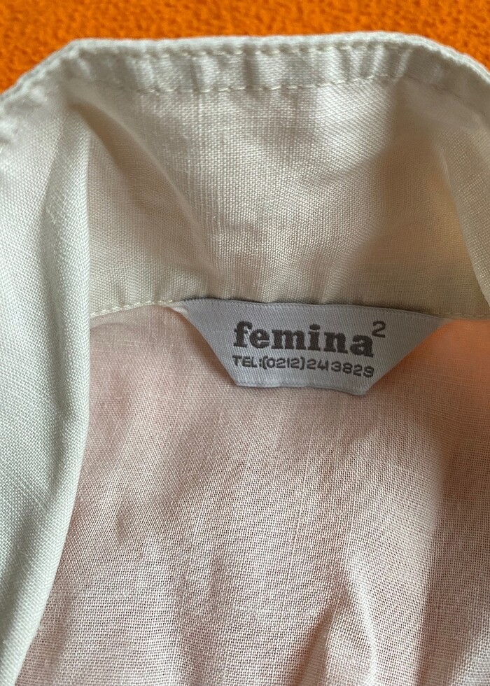 Keten  gömlek bej renk - Görsel 2