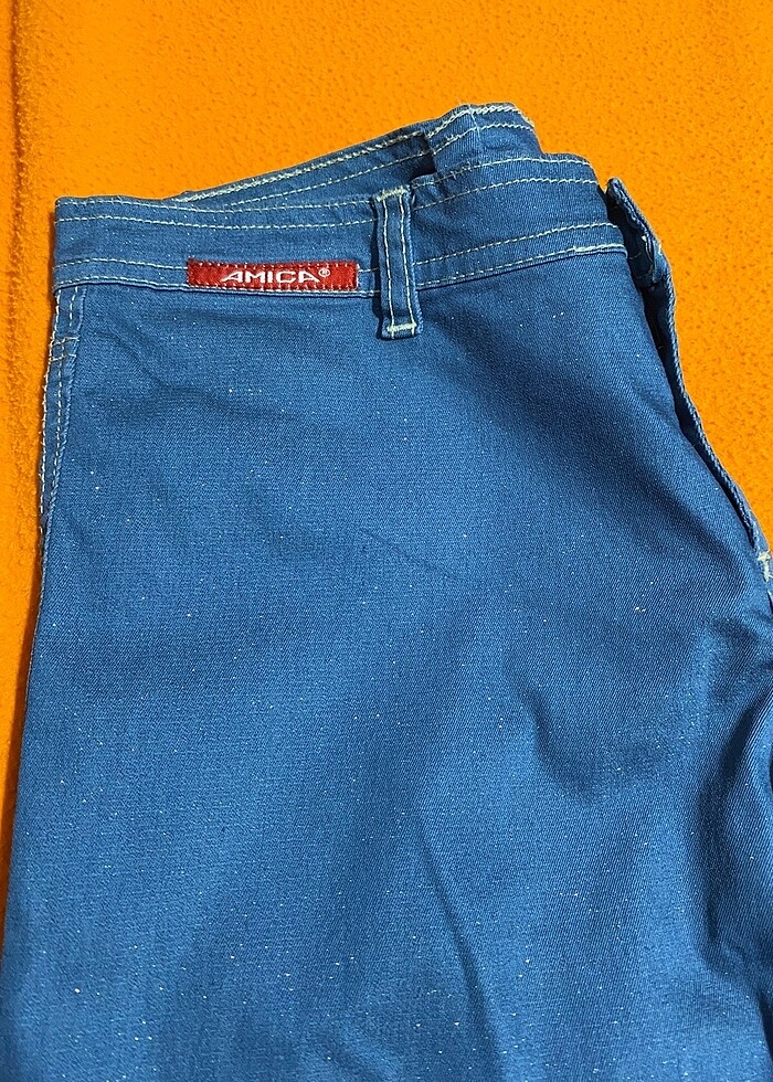 Simli ispanyol paça pantolon - Görsel 2