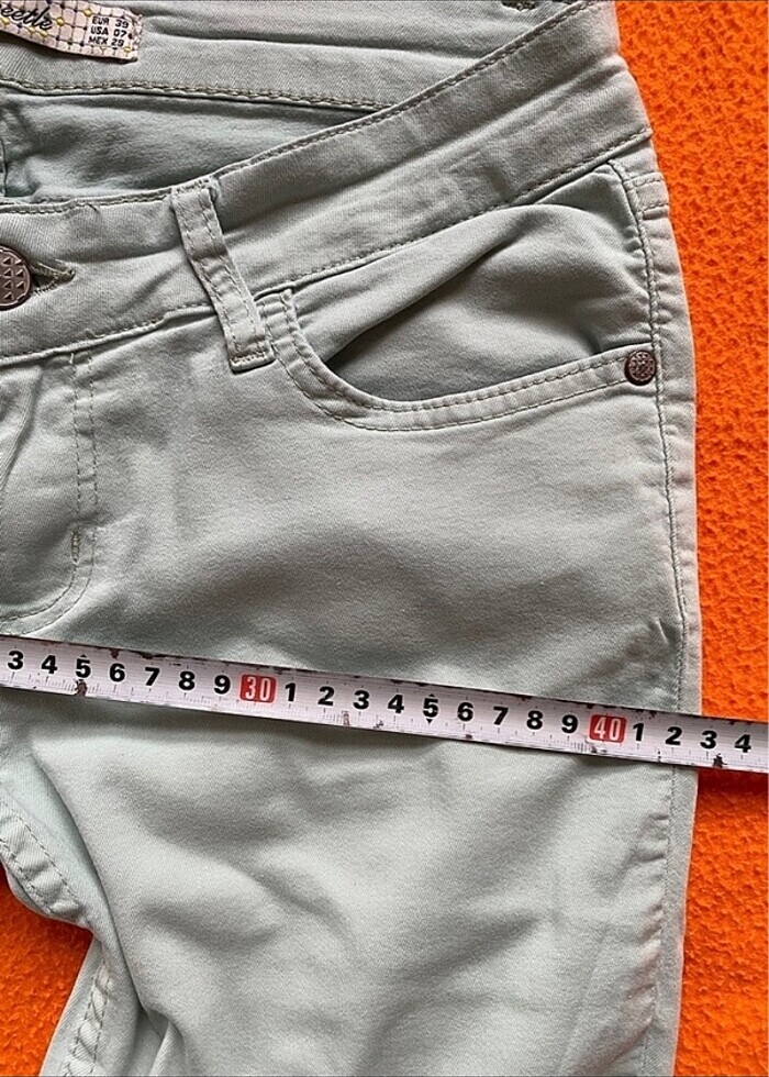 Su yeşili pantolon - Görsel 4