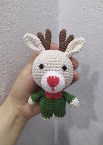 Renkli El Yapımı Amigurumi Geyik Oyuncak - Görsel 3