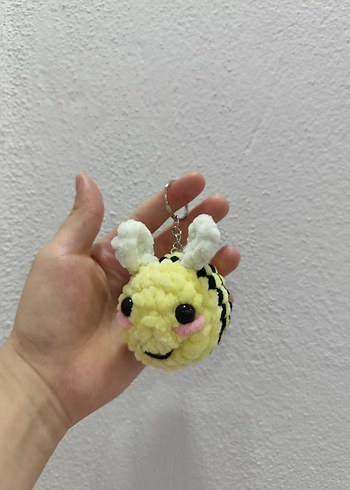 Renkli Sarı Arı Peluş Anahtarlık - Görsel 4