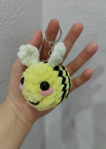 Renkli Sarı Arı Peluş Anahtarlık - Görsel 3