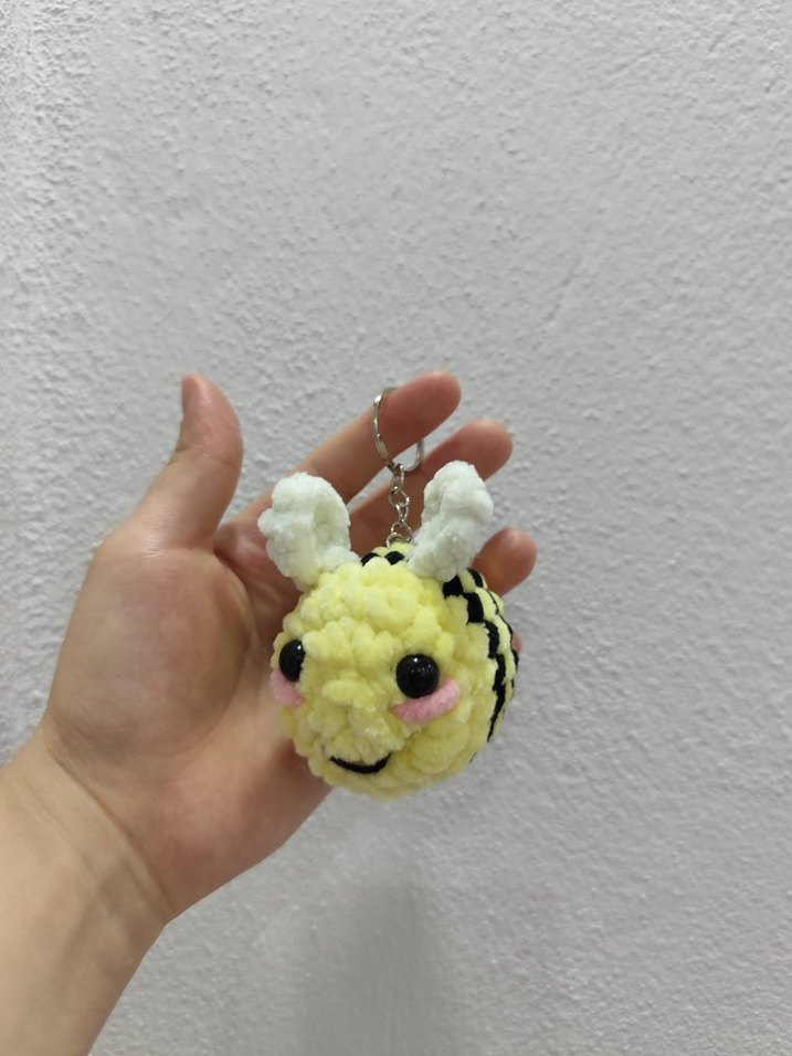 Renkli Sarı Arı Peluş Anahtarlık - Görsel 4