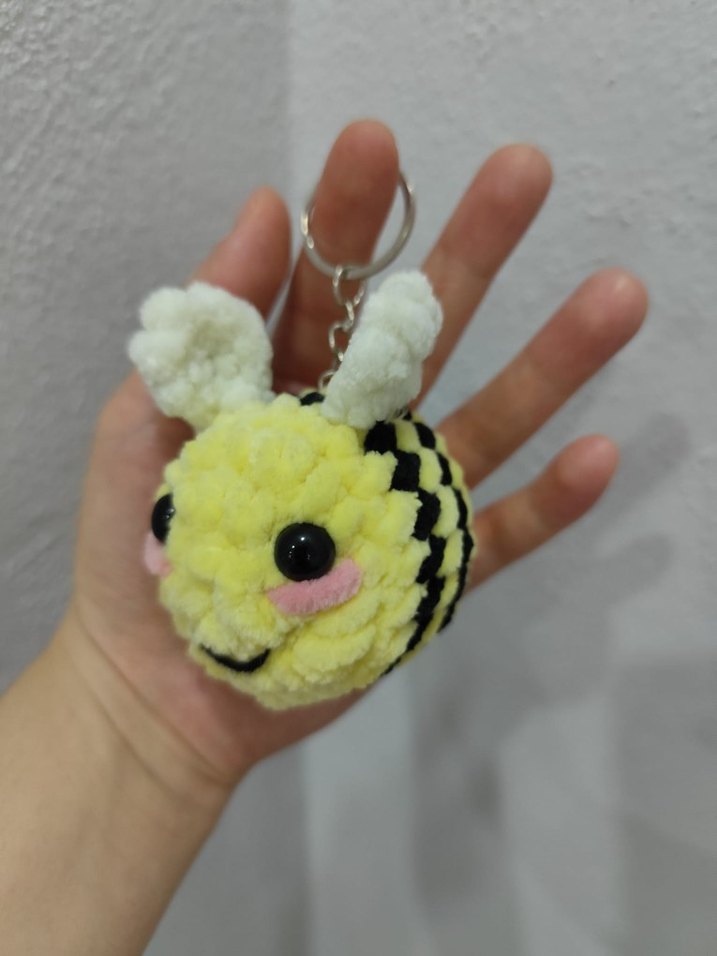 Renkli Sarı Arı Peluş Anahtarlık - Görsel 3