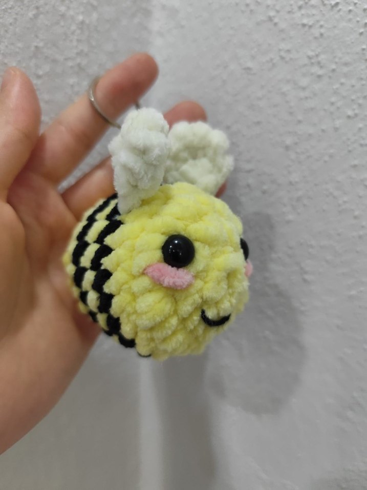 Renkli Sarı Arı Peluş Anahtarlık - Görsel 2