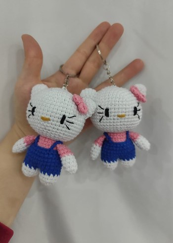 amigurumi hello kitty anahtarlık - Görsel 2