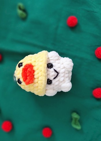 Renkli Beyaz Peluş Oyuncak - Görsel 3