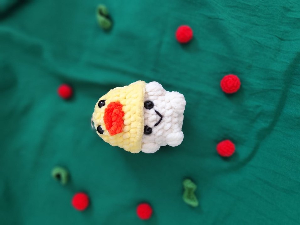 Renkli Beyaz Peluş Oyuncak - Görsel 3