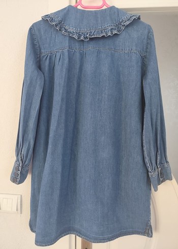 m Beden mavi Renk Düğmeli Mavi Denim gömlek