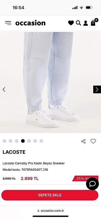 Orijinal Lacoste Sneaker