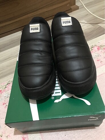 38 Beden siyah Renk Puma sıyah kalın taban ayakkabı