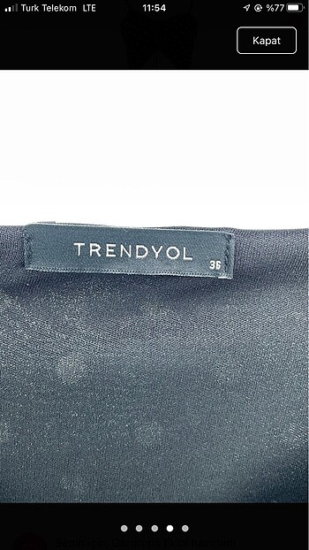 36 Beden siyah Renk Trendyol Elbise