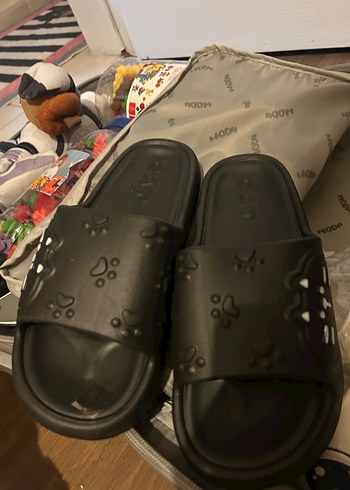 Siyah Kadın Platform Terlikler - Görsel 2