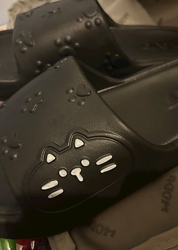 Siyah Kadın Platform Terlikler - Görsel 4