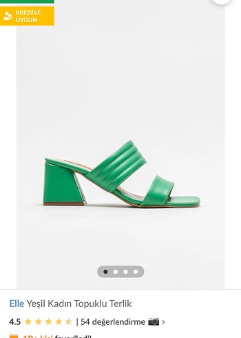 Yeşil Kadın Topuklu Platform Sandalet - Görsel 5